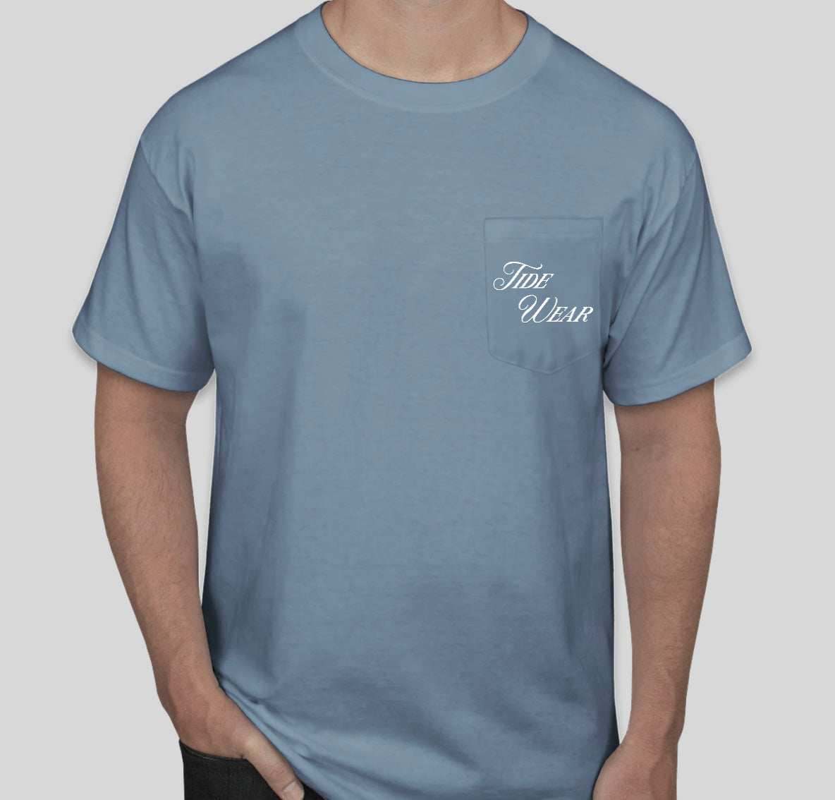 Ice Blue Marlin Pocket Tee