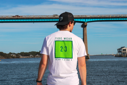 White Channel Marker Pocket Tee