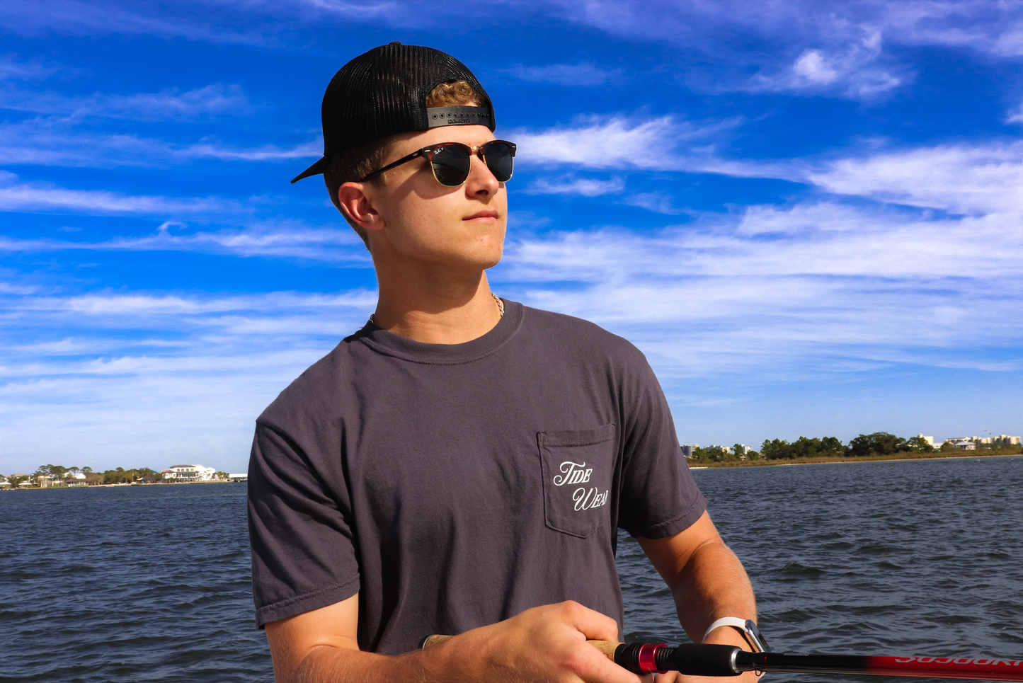 Grey Channel Marker Pocket Tee